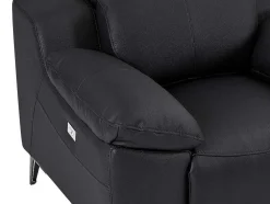 Poltrona Articulada Elétrica Couro Preto - Roveto