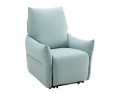 Poltrona Articulada Elétrica Em Tecido Azul-Claro Modoc