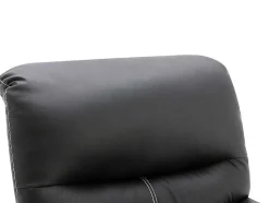 Poltrona Articulada Em Pele Sintética Cor Preto - Canby