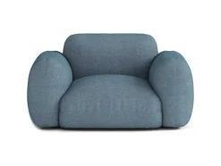Poltrona Ben Em Tecido Azul