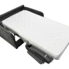 Poltrona Convertivel Abertura Rapida Tecido Matizado Cinza Antracite, Cama 100 Cm - Nadoa