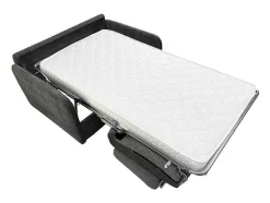 Poltrona Convertivel Abertura Rapida Tecido Matizado Cinza Antracite, Cama 100 Cm - Nadoa