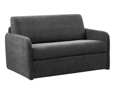 Poltrona Convertivel Abertura Rapida Tecido Matizado Cinza Antracite, Cama 100 Cm - Nadoa