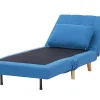 Poltrona Convertivel Em Tecido Cor Azul - Strevi