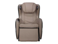 Poltrona De Massagem Em Pele Sintética Bege Com Leds E Sistema De Gravidade Zero - Opcao Bluetooth - Kasou