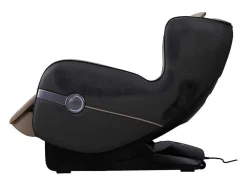 Poltrona De Massagem Em Pele Sintética Bege Com Leds E Sistema De Gravidade Zero - Opcao Bluetooth - Kasou