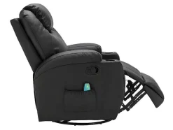 Poltrona De Massagens Em Pele Sintética Cor Preto - Silvano