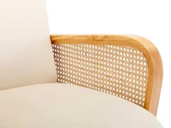 Poltrona De Veludo Bege - Onani