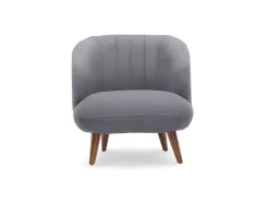 Poltrona Em Tecido Boucle Cor Antracite - Janina