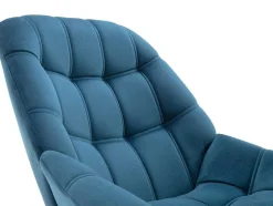 Poltrona Em Veludo Azul-Esverdeado - Luosto
