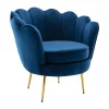 Poltrona Em Veludo Cor Azul-Escuro - Dandelion De Pascal Morabito