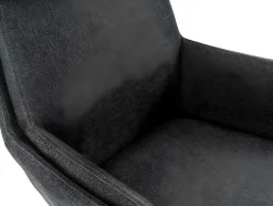Poltrona Inclinavel Em Linho Com Apoio De Pés Cor Cinza-Escuro - Arbori