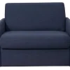 Poltrona Rapidamente Convertivel Em Cama De 70 Cm Em Tecido Azul - Nadoa