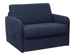 Poltrona Rapidamente Convertivel Em Cama De 70 Cm Em Tecido Azul - Nadoa