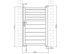 Porta De Batente Em Aluminio Estilo Persiana De C103 X A166 Cm Cor Antracite - Viazo