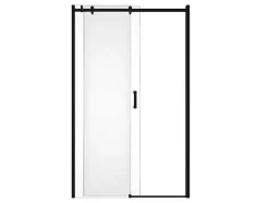 Porta De Duche De Correr Com Rodas Preto Mate Estilo Industrial 120 X 195 Cm - Anakao