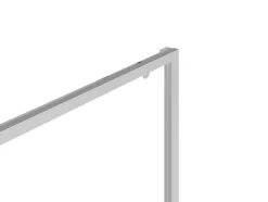 Porta De Duche De Correr Estilo Industrial Cromada 120X195 Cm - Toroni