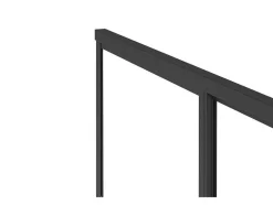 Porta De Duche De Correr Preto Mate Estilo Industrial 120X195 Cm - Toroni