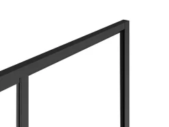 Porta De Duche De Correr Preto Mate Estilo Industrial 120X195 Cm - Toroni