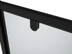 Porta De Duche Giratoria Em Metal Preto Mate De Estilo Industrial 80 X 195 Cm - Tamri