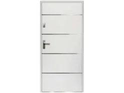 Porta De Entrada Em Aco E Inox A207 X L100 Cm Branco, Abertura Para A Direita - Naxara
