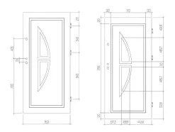 Porta De Entrada Em Aco Envidracado Com Inox A207 X L100 Cm Branco, Abertura Para A Direita - Covas
