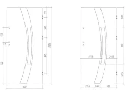 Porta De Entrada Em Aco Envidracado Com Inox De A.207 X L.100 Cm Cor Antracite Com Abertura Para A Esquerda - Trofa
