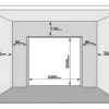 Porta De Garagem Seccionada Efeito Liso Com Porta Central Branco Com Motor Somfy - Lavega