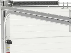 Porta De Garagem Seccionada Efeito Ranhurado Cinza Com Motor Somfy - Noria