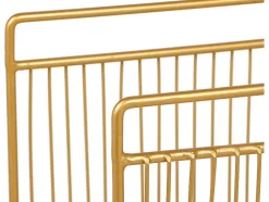 Porta-Revistas Filiforme C.36 X L.23 X A.33 Cm, Metal Dourado - Poliara