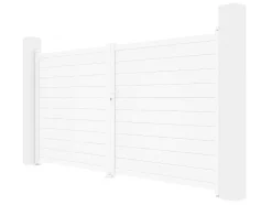 Portão De Batente Aluminio C355 X A181 Cm Branco - Nazario