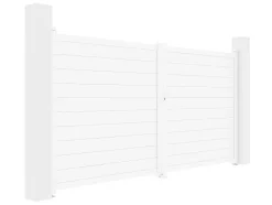 Portão De Batente Aluminio C355 X A181 Cm Branco - Nazario