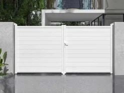 Portão De Batente Aluminio C355 X A181 Cm Branco - Nazario