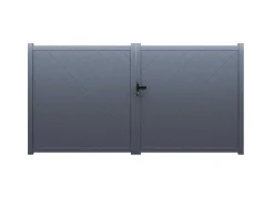 Portão De Batente Aluminio C350 X A160 Cm Antracite - Zerano