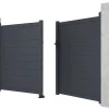 Portão De Batente Antracite Em Aluminio De C300 X A158 Cm - Nazario