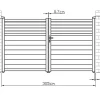 Portão De Batente Em Aluminio Estilo Persiana De C305 X A181 Cm Cor Antracite - Viazo