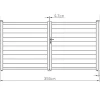 Portão De Batente Motorizado Em Aluminio Antracite De C355 X A181 Cm - Nazario