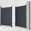 Portão De Batente Motorizado Em Aluminio Antracite De C306 X A181 Cm - Nazario
