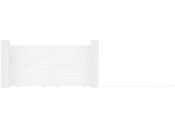 Portão De Correr Aluminio C374 X A180 Cm Branco - Nazario