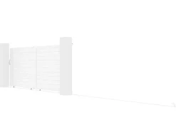 Portão De Correr Aluminio C416 X A180 Cm Branco - Nazario