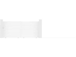 Portão De Correr Aluminio C416 X A180 Cm Branco - Nazario