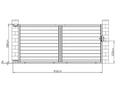 Portão De Correr Aluminio C416 X A180 Cm Branco - Nazario