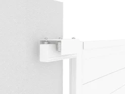 Portão De Correr Aluminio C416 X A180 Cm Branco - Nazario