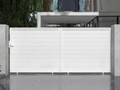 Portão De Correr Aluminio C416 X A180 Cm Branco - Nazario