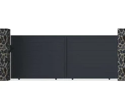 Portão De Correr Em Aluminio Antracite De C392 X A158 Cm - Nazario
