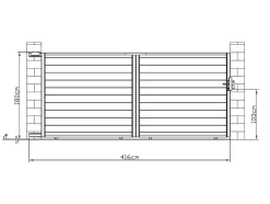 Portão De Correr Em Aluminio Antracite De C392 X A173 Cm - Nazario
