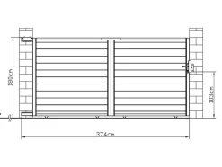 Portão De Correr Em Aluminio Antracite De C350 X A173 Cm - Nazario