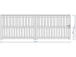 Portão De Correr Em Aluminio Perfurado De L401 X A140 Cm Cor Antracite Em Kit - Tarnos Ii