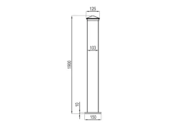Poste Para Portão Em Aluminio C15 Cm X A190 Cm Antracite - Nereto