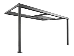 Pérgola De Encostar A Parede Com Teto De Correr 12 M Antracite - Izeda